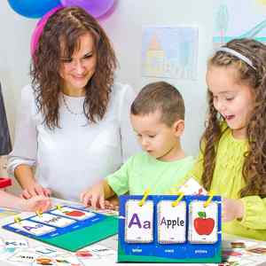 Juego de 78 Tarjetas de Memoria con Letras del Alfabeto Inglés, Juego de Aprendizaje de Palabras ABC, Rompecabezas del Alfabeto para Jardín de Infancia - Product Image 4