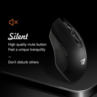 JERTECH W300 Harga Terjangkau Ergonomis Usb 3200 Dpi 3 Mode Tembak Lampu Bloody 6 Tombol Nirkabel Abu-abu Merah Mouse Gaming