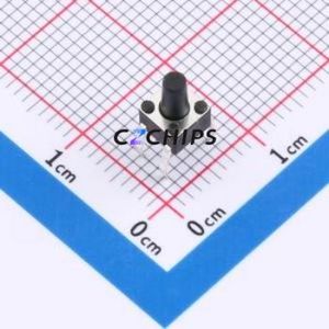 TC110916070 Tactile Switch Through hole Component (THT)-4P,4.5x4.5mm Switch Single Pole Single Throw Round Button 1.6N 7mm - Product Image 1