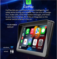 Radio Multimedia CarPlay de 7 Pulgadas, Reproductor MP5 para Auto, Radio FM con Bluetooth, Pantalla con Android Auto, Monitor Inalámbrico Portátil con CarPlay