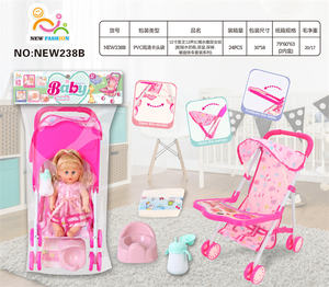 Nouveaux enfants filles 12 pouces 12 sons anglais Ic doux bébé poupées jouets avec biberon urinoir bassin couche dîner assiette landau - Product Image 2