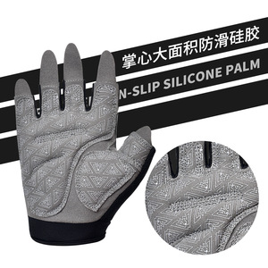 Gants de fitness demi-doigts en nylon respirant avec paume en silicone pour la gym, le cyclisme, la musculation et le bodybuilding - Product Image 1