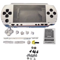 Casing Pengganti Full Set untuk Konsol PSP 1000 1001, Cover Casing Transparan dengan Tombol dan Part