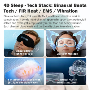 Massaggiatore Oculare AI All-in-One, Aiuto per il Sonno e Maschera Oculare Intelligente 3D BCI per un Buon Riposo, <span class=keywords><strong>Prodotti</strong></span> in <span class=keywords><strong>Dropshipping</strong></span> - Product Image 3