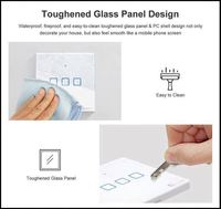 Sonoff T1-enchufe de pared eléctrico de una banda con WIFI, enchufe de encendido y apagado con pantalla táctil inteligente, estándar europeo