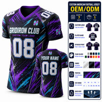 Uniforme de Fútbol Americano Personalizado al por Mayor con Logotipo, Uniforme de Fútbol Americano de Tela Resistente para Equipos de Club