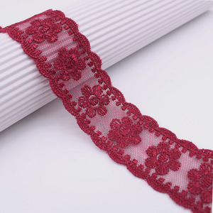 अनुकूलित रंगीन मेष फीता कढ़ाई फीके लिए 40 मिमी * 50 मिमी * 50y - Product Image 5