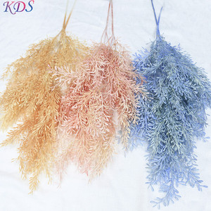 Secos de plástico flor artificial flores hierba flor para la boda falsa hojas individuales para la decoración de la casa sueño hierba falsa - Product Image 3