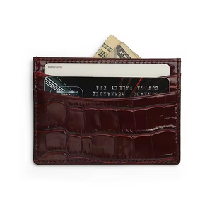 Hiram Beron bleu porte-cartes en cuir véritable hommes porte-cartes en cuir de vache italien hommes portefeuille produits de luxe - Product Image 2