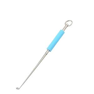 Herramienta de pesca para quitar anzuelos de acero inoxidable con mango azul para desenganchar carpas crucianas y desenganchar peces de garganta profunda - Product Image 1