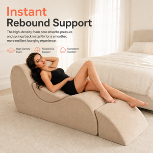 Sofá Multiusos de Corduroy para Sala de Estar o Balcón, Silla Perezosa con Soporte Lumbar, Espuma de Alta Densidad 32kg/m3, Asiento para Parejas, Ideal para Yoga - Product Image 5