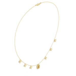 Collier de luxe pour femme avec halo taille émeraude et grappe de pierres marquise, disponible au prix de gros - Product Image 3