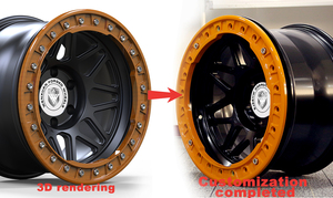 Tùy chỉnh giả mạo bánh xe 17 18 inch 4x4 wheelsbeadlock vành 6x5.5 Off Road 5x127 6x139.7 cho TOYOTA HILUX Reve GMC Sierra 1500 AT4 - Product Image 6