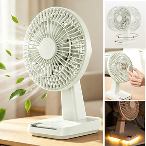 Ventilateur portable 3600 mAh à oscillation automatique, diffuseur d'huiles essentielles silencieux, 7 pales, 4 vitesses, batterie longue durée - Product Image 1