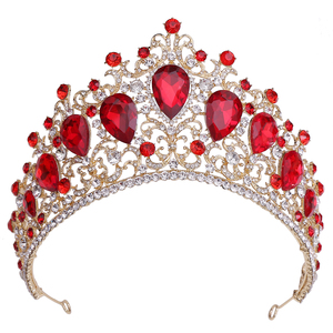 2022 Große Neue Grüne Brautkrone Prinzessinnen-Tiara Stirnband Kostüm-Party-Accessoires für Geburtstag Smaragd-Hochzeits-Tiara für Frauen - Product Image 6
