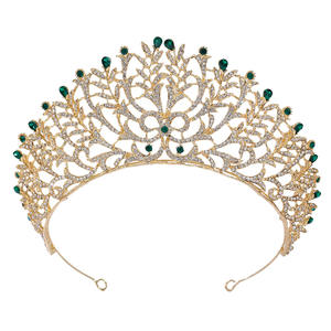 Mahkota Tiara Pengantin Mewah Kristal Rhinestone Paduan Warna-warni Barok untuk Pernikahan Pertunangan Pesta Ulang Tahun Prom Putri - Product Image 6