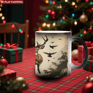Matte Frosted <b>Ceramic</b> <b>Mug</b> 11oz Heat Activated Cup Living Room Decor - Product Image 2