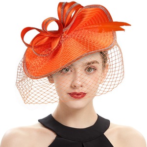 Diadema de malla con velo para mujer y niña, diadema para fiesta de té, tocado, sombrero - Product Image 1