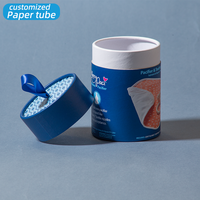 Tube en carton personnalisé avec logo imprimé, de luxe, pour serviettes de toilette, sucettes pour bébés, poignées, articles de soins, stérile, en papier kraft spécial