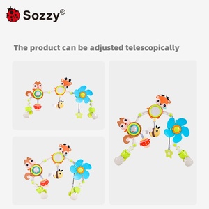 Jouets sensoriels personnalisés Sozzy en forme d'éléphant <span class=keywords><strong>pour</strong></span> bébé, jouets suspendus <span class=keywords><strong>pour</strong></span> lit <span class=keywords><strong>de</strong></span> bébé, jouets d'<span class=keywords><strong>arche</strong></span> d'activités musicales doux <span class=keywords><strong>pour</strong></span> berceau, lit d'enfant, <span class=keywords><strong>poussette</strong></span>, jouets sensoriels apaisants - Product Image 6