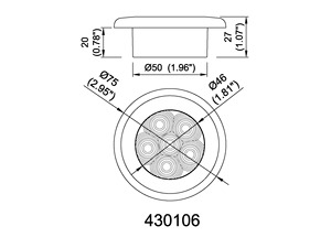 <span class=keywords><strong>Spot</strong></span>/Flood encastré <span class=keywords><strong>LED</strong></span> de 3 pouces, plafonnier intérieur de bateau marin de caravane RV certifié CE/RoHS/REACH - Product Image 6