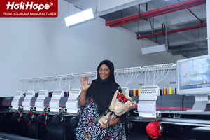 Financiación 10 años de garantía Holiauma Holihope fabricante multi cabeza <span class=keywords><strong>6</strong></span> cabeza automática sombrero gorra camiseta máquina de bordado por ordenador - Product Image 2