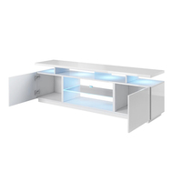 Designs modernes 85 pouces led lumières salon meubles ensemble hôtel centre armoires tv stand avec table