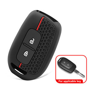 Étui porte-clés en Silicone à <span class=keywords><strong>2</strong></span> boutons, coque de protection pour Renault Clio Modus Clio <span class=keywords><strong>Dacia</strong></span> Sandero Logan <span class=keywords><strong>Duster</strong></span> Dokker 2021 2020 <span class=keywords><strong>2019</strong></span> - Product Image 4