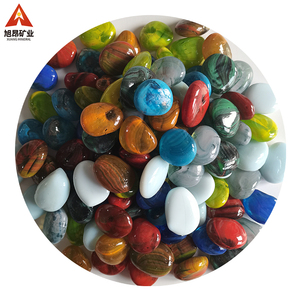 <strong>Good</strong> Quality Yuhua Pebbles Engraving Glass <strong>River</strong> Stones Glass <strong>Stone</strong> Without Hole - Product Image 6