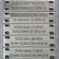 Marqueur de câble métallique en acier inoxydable, étiquettes gravées, plaques d'utilisation électrique