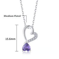 Collar con Colgante de Corazón de Plata de Ley 925, Hipoalergénico, con Circonita, Elegante Regalo de Aniversario, Joyería Minimalista para Boda
