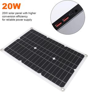 Panneaux solaires semi-flexibles 20W 18V, monocristallins en silicium, chargeur solaire pour batteries 12V, utilisation en camping-car, bateau, voiture, marine - Product Image 3