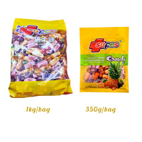 Vente en gros de bonbons personnalisés 500g doux gommeux mélange de fruits de Malaisie bonbons doux saveur bonbons à mâcher sugus bonbons au caramel