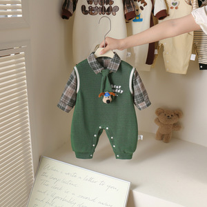 Autunno nuova tuta bambino bel stile coreano due pezzi <span class=keywords><strong>bretelle</strong></span> tuta Casual ODM Baby Baby tuta autunno Baby abbigliamento - Product Image 2