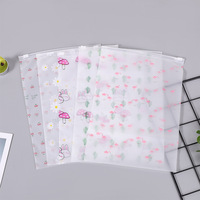 Sac à fermeture éclair givré mignon dessin animé Cactus pour vêtements, chaussures, chaussettes, stockage de fourrure et sac d'emballage en plastique PE de voyage