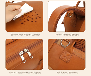 Mochila Pañalera Impermeable de 17L <span class=keywords><strong>para</strong></span> Exteriores, con Cierre de PU, Moderna, Casual, Personalizable, <span class=keywords><strong>para</strong></span> el Uso Diario del Bebé, RAYLON - Product Image 4