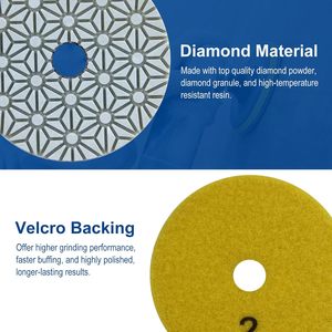 <span class=keywords><strong>Tampon</strong></span> <span class=keywords><strong>de</strong></span> polissage diamanté 3 étapes <span class=keywords><strong>de</strong></span> 4 pouces pour granit et quartz - Product Image 4