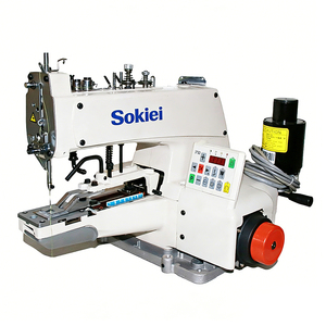 Nouvelle machine à coudre industrielle à une aiguille avec coupe-fil, moteur à engrenages, programmable haute vitesse pour la pose de boutons - Product Image 1