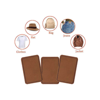 Étiquettes en cuir PU personnalisées de haute qualité, vintage, lavables, pour vêtements, chapeaux, casquettes, jeans, avec logo en relief