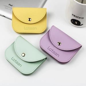 Cartera de Cuero PU Personalizada, Color Caramelo, para Tarjetas y Monedas, Mini, Portátil, Multifuncional, con Doble Hebilla - Product Image 3