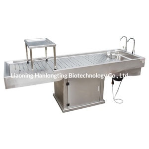 Table d'autopsie <span class=keywords><strong>mortuaire</strong></span> en acier inoxydable avec double robinet, lit de <span class=keywords><strong>lavage</strong></span> corporel, lit d'opération pour petits animaux, usage universitaire - Product Image 4
