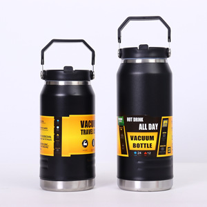 1.2L/2L/<b>2</b>.5L Wide Mouth Large Capacity <b>2</b> <b>litre</b> <b>stainless</b> <b>steel</b> <b>water</b> <b>bottle</b> Double Wall Thermos Flask With Lid and Straw - Product Image 3