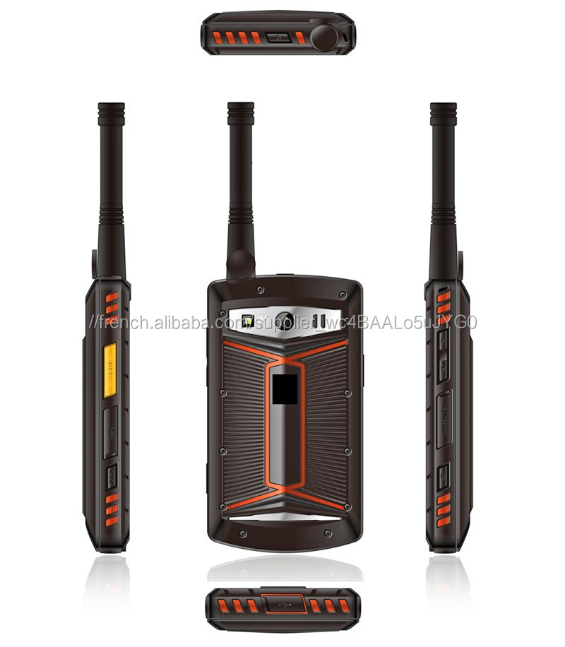 Moins cher Usine 4 pouces octa-core talkie-walkie robuste téléphone IP68 Numérique smartphone avec NFC DMR robuste téléphone