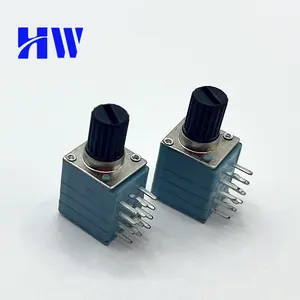 RV0971G4 9mm 12 Pin Rotary Potentiometer B100 B200 B504 Potentiometer For Amplifier Stereo