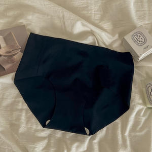 Culotte de yoga mi-haute élastique pour femme sans couture à séchage rapide et nue sans sensation VPL Ice Silk Fitness Briefs Style tricoté de tous les jours - Product Image 6