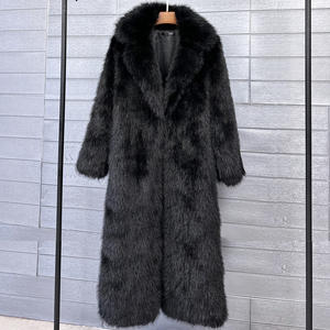 Women's Long <strong>Mink</strong> Faux Toca Fur <strong>Coat</strong> with Suit Collar Extra Winter <strong>Coat</strong> for Women - Product Image 4