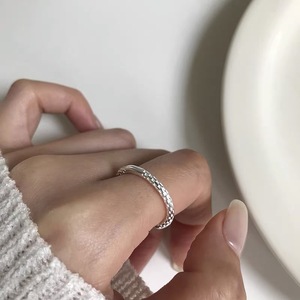S925 Sterling Silver Geometric <b>Ring</b> <b>Open</b> Band For Women Everyday Wear - Product Image 1