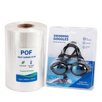 Film thermorétractable POF transparent de haute qualité, durable, conforme aux normes UE et FDA, recyclable, OEM ODM, échantillon gratuit pour l'emballage de la quincaillerie