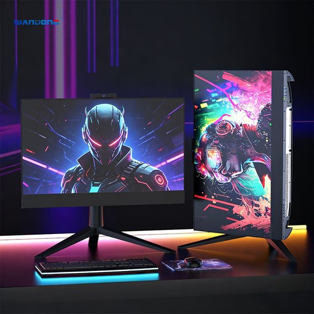 2026 Wandong 23.8''/27'' Win11 High Performance Gaming PC All-in-One MATX with SSD+HDD Storage and Max 4090 GPU