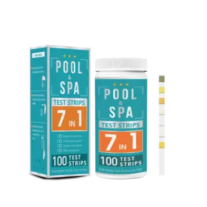 7 yollu havuz Test şeritleri, sıcak küvet ve Spa için 150 şerit su kimyasal testi, doğru Test Bromine, toplam alkalinite,